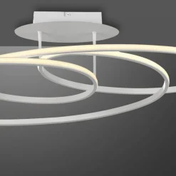 Just Light Dekorative LED Deckenleuchte Metall Weiß 3000 K Ringe< Deckenleuchten|Flurlampen