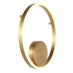 Steinhauer Dekorative LED Wandlampe Metall in Gold H:40 cm Ring< Led Lampen|Wandleuchten