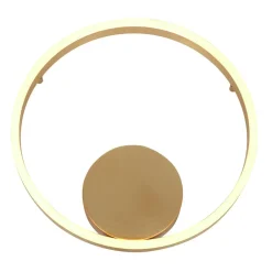 Steinhauer Dekorative LED Wandlampe Metall in Gold H:40 cm Ring< Led Lampen|Wandleuchten