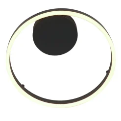 Led Lampen|Wandleuchten*Steinhauer Dekorative LED Wandleuchte Metall Schwarz B:40 cm Ring