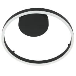 Led Lampen|Wandleuchten*Steinhauer Dekorative LED Wandleuchte Metall Schwarz B:40 cm Ring