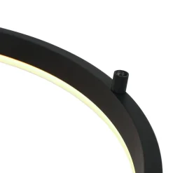Led Lampen|Wandleuchten*Steinhauer Dekorative LED Wandleuchte Metall Schwarz B:40 cm Ring