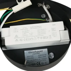 Led Lampen|Wandleuchten*Steinhauer Dekorative LED Wandleuchte Metall Schwarz B:40 cm Ring