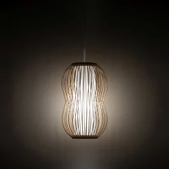 Nowodvorski Dekorative Pendelleuchte Bambus E27 Ø21 cm in Naturholz< Hängelampen|Bürolampen