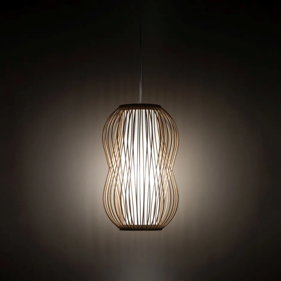 Nowodvorski Dekorative Pendelleuchte Bambus E27 Ø21 cm in Naturholz< Hängelampen|Bürolampen