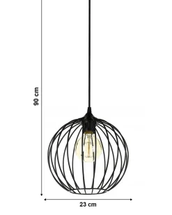 Belis Dekorative Pendelleuchte Draht Kugel Metall E27 Ø23 cm< Hängelampen|Bürolampen