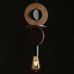Hängelampen|Bürolampen*Nowodvorski Dekorative Pendelleuchte Holz Metall Ø16 cm rund E27