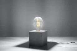 Sollux Dekorative Tischlampe Beton H:10cm klein Würfel< Moderne Lampen|Wohnzimmerlampen