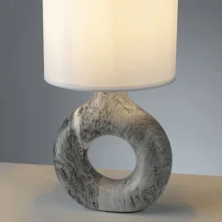 Schlafzimmer Lampen|Stofflampen*Just Light Dekorative Tischlampe Keramik Stoff 30 cm E27 blendarm