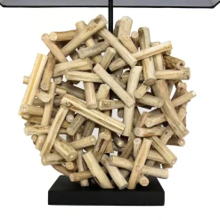 Suna Living Dekorative Tischleuchte Treibholz Stoffschirm Handarbeit< Moderne Lampen|Stofflampen