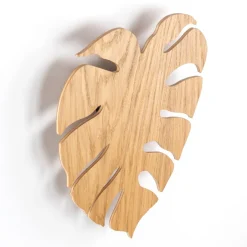 Wandleuchten|Flurlampen*TK Lighting Dekorative Wandlampe Holz Blatt indirektes Licht H: 40 3x G9