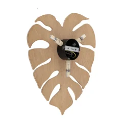 Wandleuchten|Flurlampen*TK Lighting Dekorative Wandlampe Holz Blatt indirektes Licht H: 40 3x G9