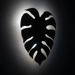 Wandleuchten|Flurlampen*TK Lighting Dekorative Wandlampe Holz Blatt indirektes Licht H: 40 3x G9