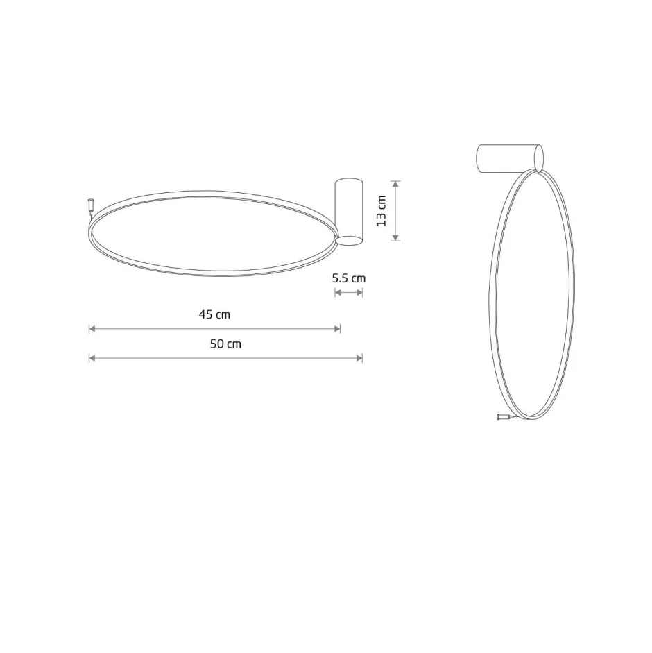 Led Lampen|Wandleuchten*Nowodvorski Dekorative Wandlampe LED Schwarz 4000 K 600 lm Ø 45 cm Modern