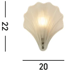 Wandleuchten|Badezimmer Lampe*Searchlight Dekorative Wandlampe Metall Glas T:11 cm IP44 in Silber