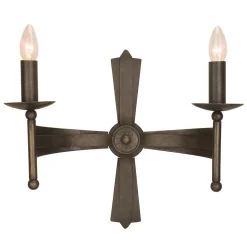 Wandleuchten|Rustikale Lampen*Elstead Dekorative Wandleuchte CAMELOT 1 Braun Rustikal