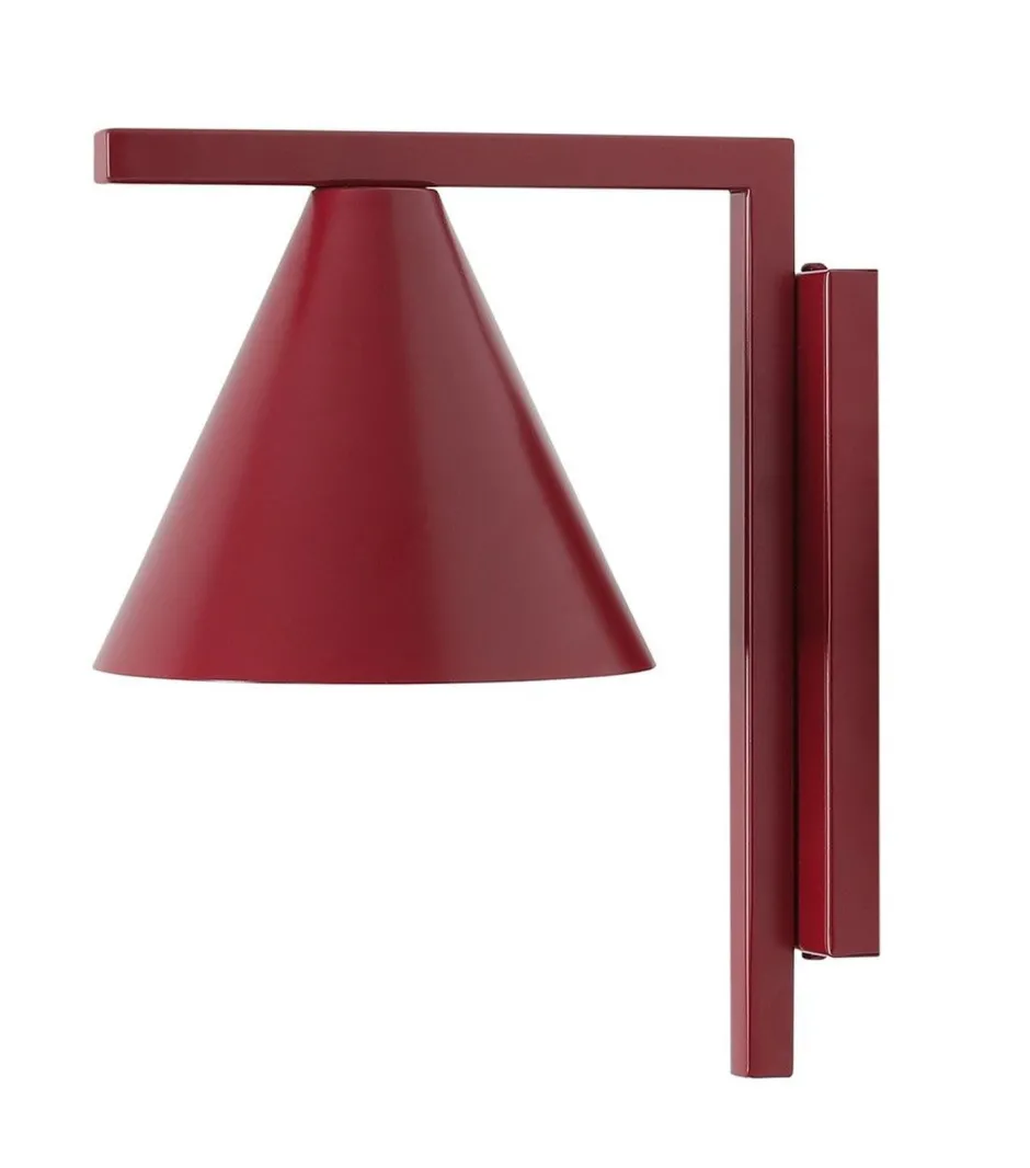 ALDEX Dekorative Wandleuchte Rot Metall Kegel E27 T:23 cm< Wandleuchten|Badezimmer Lampe