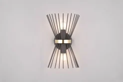 Trio Reality Dekorative Wandleuchte Schwarz Gold E27 H:31 cm 2-flmg< Flurlampen|Wohnzimmerlampen