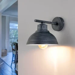 Wandleuchten|Küchenlampen*Luminex Dekorative Wandleuchte SVEN in Grau-Patina