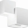 Eco-Light Dekorative Wandleuchte Up Down Gips Weiß G9 B:20 cm< Wohnzimmerlampen|Flurlampen
