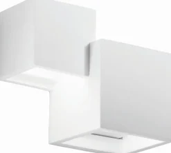 Eco-Light Dekorative Wandleuchte Up Down Gips Weiß G9 B:20 cm< Wohnzimmerlampen|Flurlampen