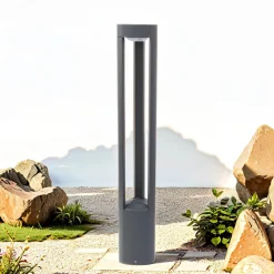 SU-MA Dekorative Wegeleuchte Anthrazit 80cm IP54< Metall Lampen|Wegeleuchten