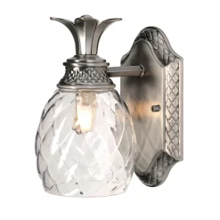 Wandleuchten|Flurlampen*Elstead Design Badlampe IP44 dekorativ Glas Schirm LED