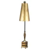 Moderne Lampen|Stofflampen*Elstead Design Bodenlampe in Gold 102 cm Wohnzimmer CORALYN