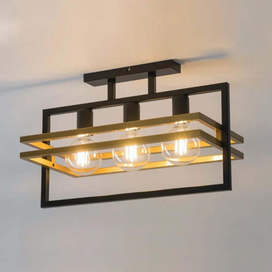 Sigma Design Deckenlampe 3-flammig E27 in Gold Schwarz< Deckenleuchten|Moderne Lampen