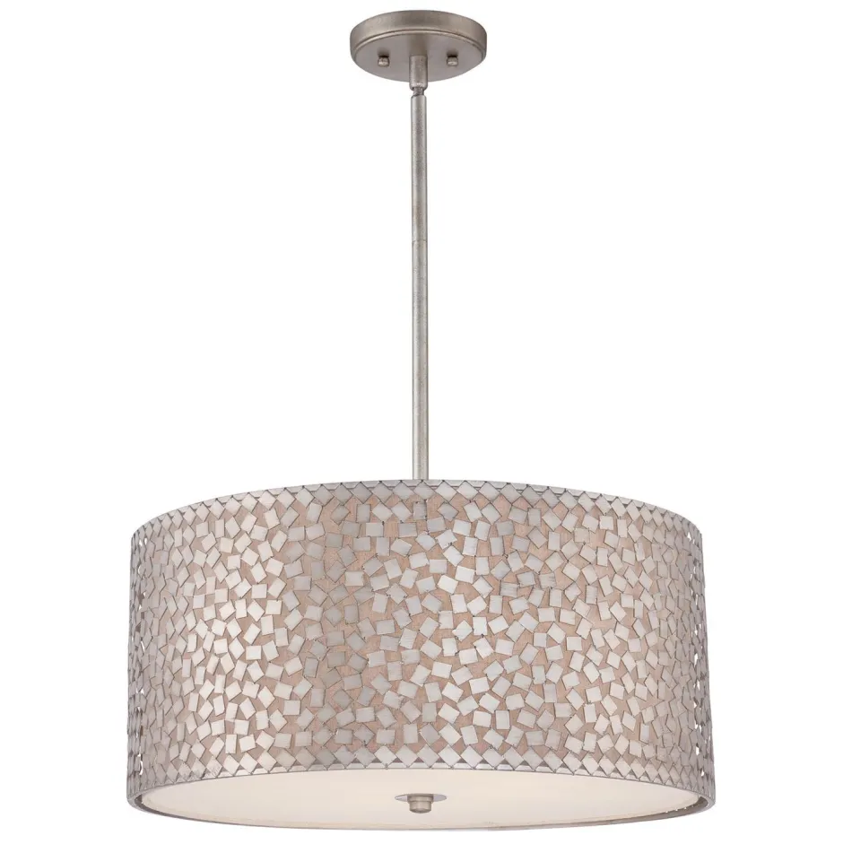 Deckenleuchten|Vintage Lampen*Elstead Design Deckenleuchte rund in Silber verstellbar