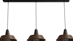 Masterlight Design Hängelampe Braun Antik Ø35cm 3xE27 L:130cm< Industrie Lampen|Vintage Lampen