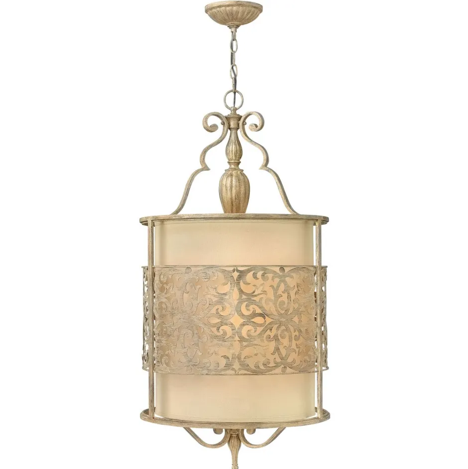 Vintage Lampen|Designerlampen*Elstead Design Hängelampe Stoff Metall Esstisch verstellbar