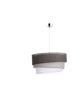 Duolla Design Hängelampe Stoff Schirm Grau FELICITA< Hängelampen|Esszimmer Lampen