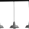 Hängelampen|Industrie Lampen*Masterlight Design Hängeleuchte Grau Ø25cm 3xE27 lang L:100cm