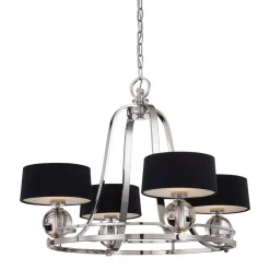 Hängelampen|Esszimmer Lampen*Elstead Design Kronleuchter mit Schirm Ø77,5cm Esszimmer