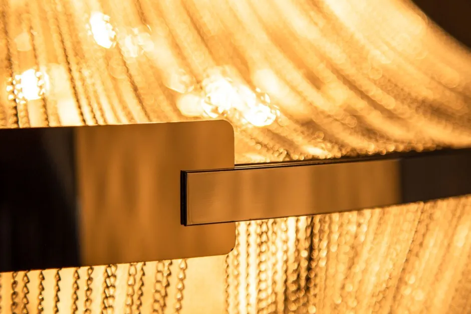 Invicta Interior Design Kronleuchter Wohnzimmer Metall Ketten in Silber< Hängelampen|Esszimmer Lampen