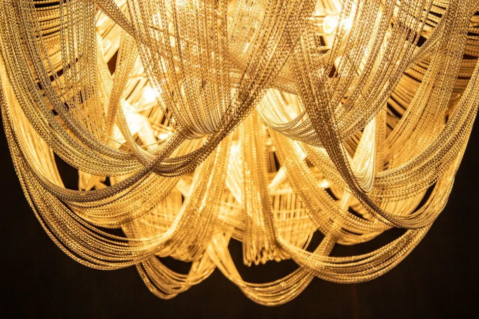 Invicta Interior Design Kronleuchter Wohnzimmer Metall Ketten in Silber< Hängelampen|Esszimmer Lampen