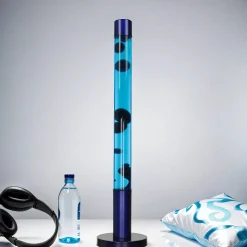 Retro Lampen|Lavalampen*Easylight Design Lavalampe XXL Blau Hellblau rund 76cm ALAN