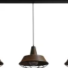 Hängelampen|Industrie Lampen*Masterlight Design Pendelleuchte Braun Antik Ø35cm 3xE27 PRATO