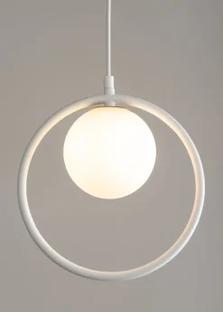 Hängelampen|Kugellampen*Sigma Design Pendelleuchte Glas Metall Weiß bis 0,9 m G9