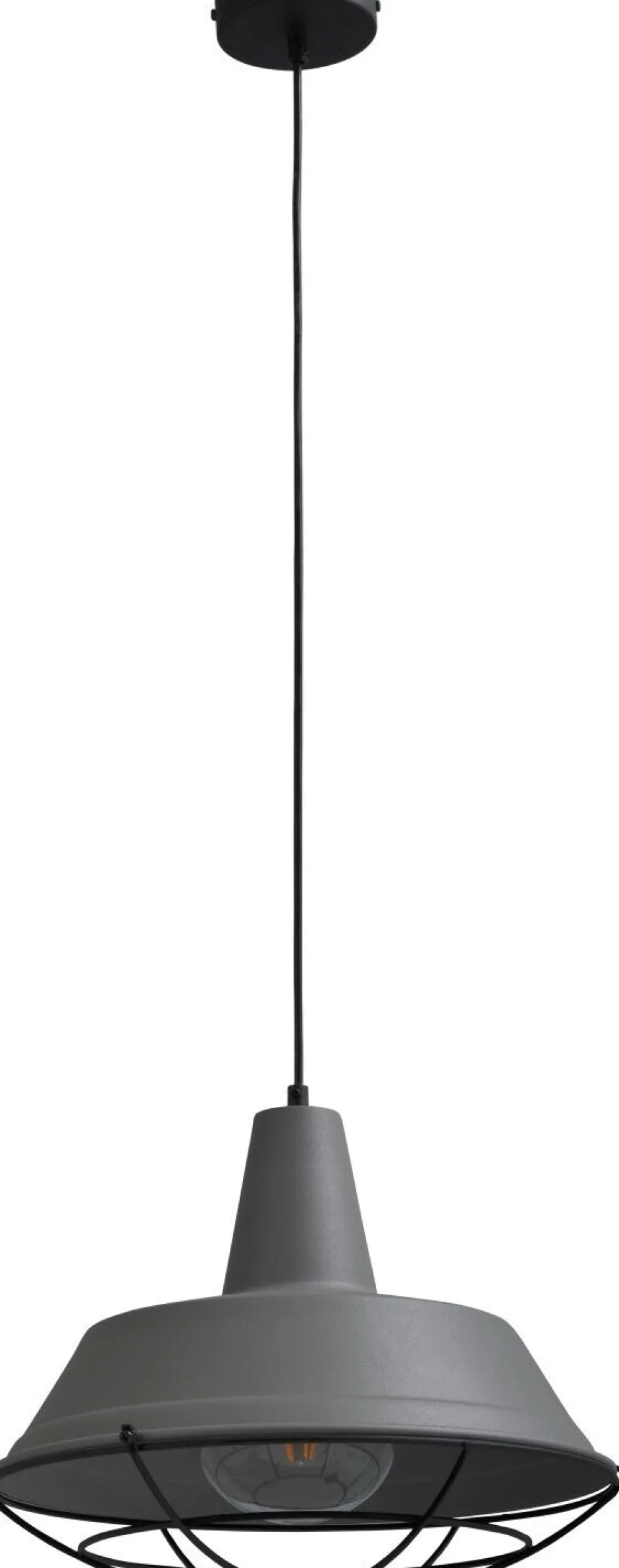 Hängelampen|Industrie Lampen*Masterlight Design Pendelleuchte Grau Ø35cm Ziergitter Schwarz