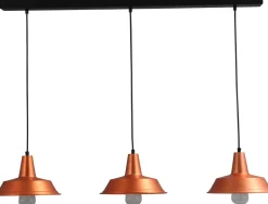 Masterlight Design Pendelleuchte Kupfer 3xE27 Ø25cm Handarbeit< Hängelampen|Industrie Lampen