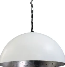 Masterlight Design Pendelleuchte Weiß Silber groß Ø60cm LARINO< Hängelampen|Industrie Lampen