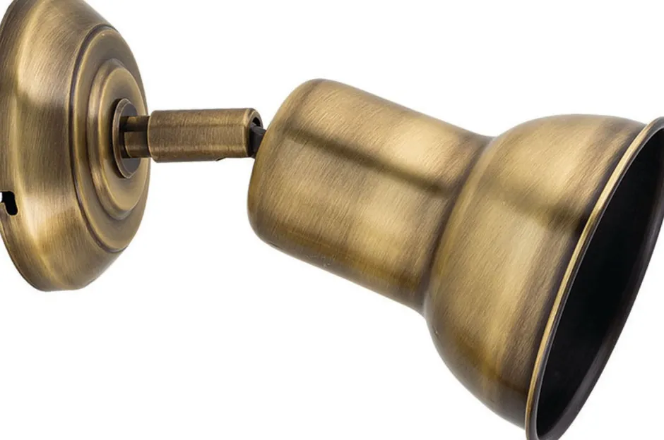 Spots|Wandleuchten*Lido Design Spot Lampe aus Messing E27 verstellbar Wand