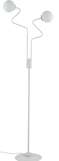 Kugellampen|Moderne Lampen*Sigma Design Stehlampe Weiß Metall Glas 162 cm G9 2-flammig