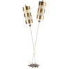 Moderne Lampen|Stofflampen*Elstead Design Stehlampe Wohnzimmer in Gold Taupe 198 cm