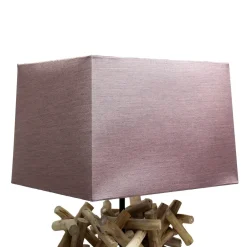 Suna Living Design Tischleuchte Treibholz Stoff dekorativ Wohnzimmer< Schlafzimmer Lampen|Moderne Lampen