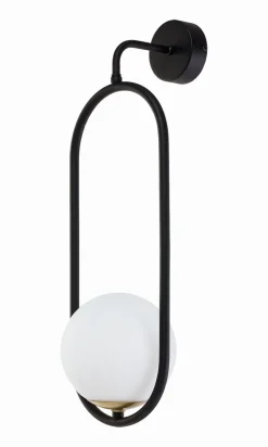 Jupiter Design Wandleuchte Schwarz Weiß Glas NAESALA Flur< Wandleuchten|Flurlampen