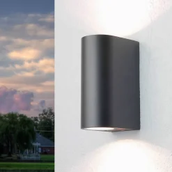 Easylight Design Wandleuchte Spot Up Down Anthrazit AALBORG< Moderne Lampen|Fassadenstrahler