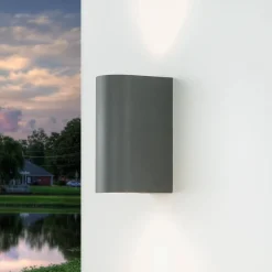 Easylight Design Wandleuchte Spot Up Down Anthrazit AALBORG< Moderne Lampen|Fassadenstrahler